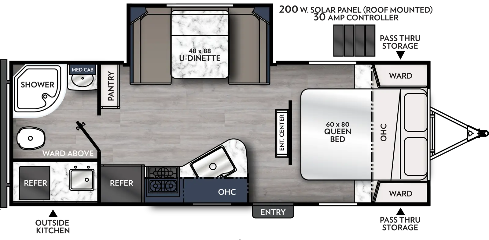 Apex Ultra Lite 215RBK Floorplan